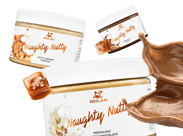 Förpackningsbilder av Naughty Nutty-produkter